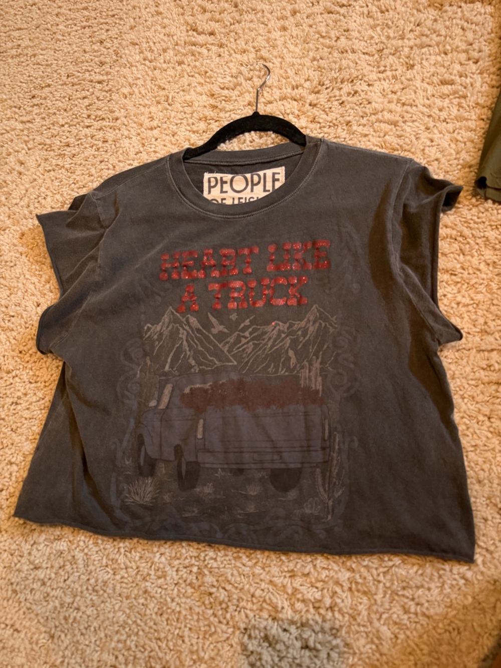 People Recycled Black Graphic Tee - 'Heart Like A Truck'